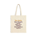Tote Bag — Inspirational "You Matter" & "Crystal Garden Charms" Cotton Canvas Tote