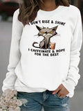 Cranky Coffee Kitty Long Sleeve Shirt