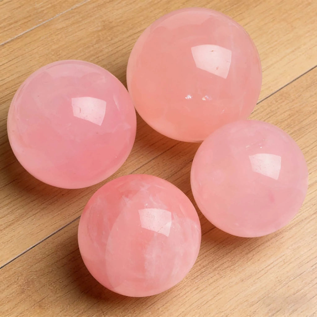 Natural Pink Crystal Sphere | Misty Rose · Love, Harmony & Heart Chakra Energy