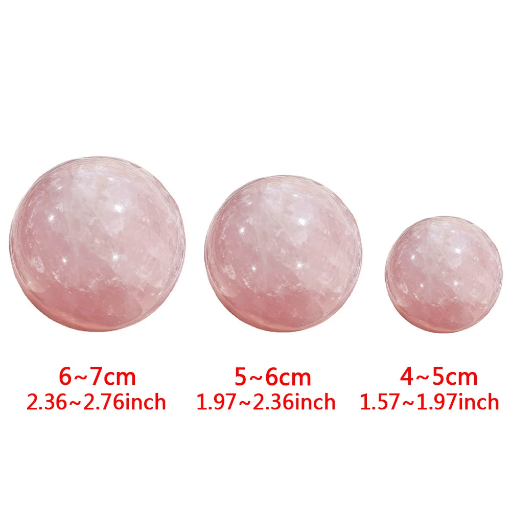 Natural Pink Crystal Sphere | Misty Rose · Love, Harmony & Heart Chakra Energy