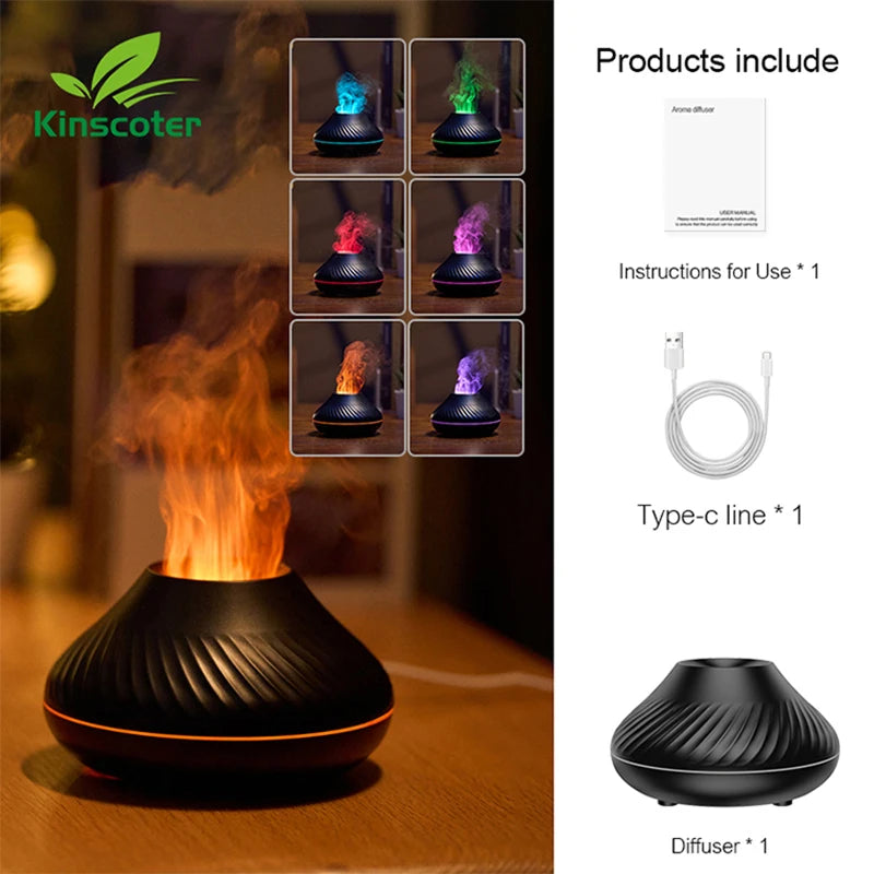 Volcanic Aroma Diffuser Essential Oil Lamp Night Light