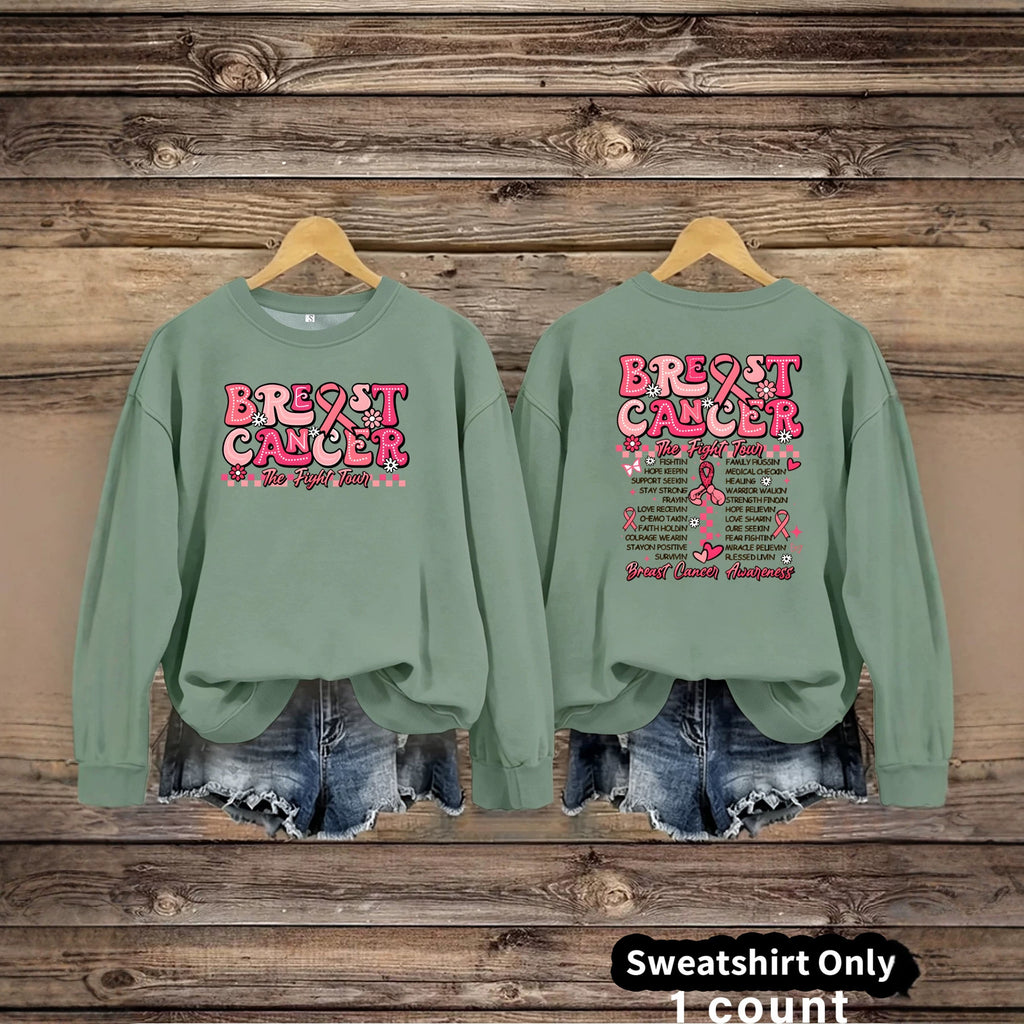 Breast Cancer Awareness Printed Sweatshirt