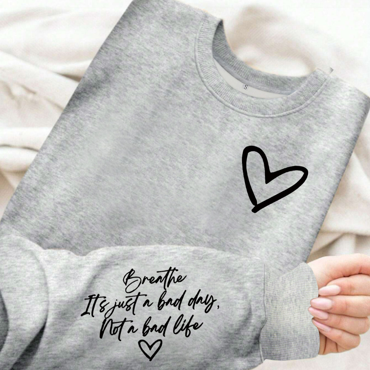 Women's Printed Lantern Sleeve Sweatshirt