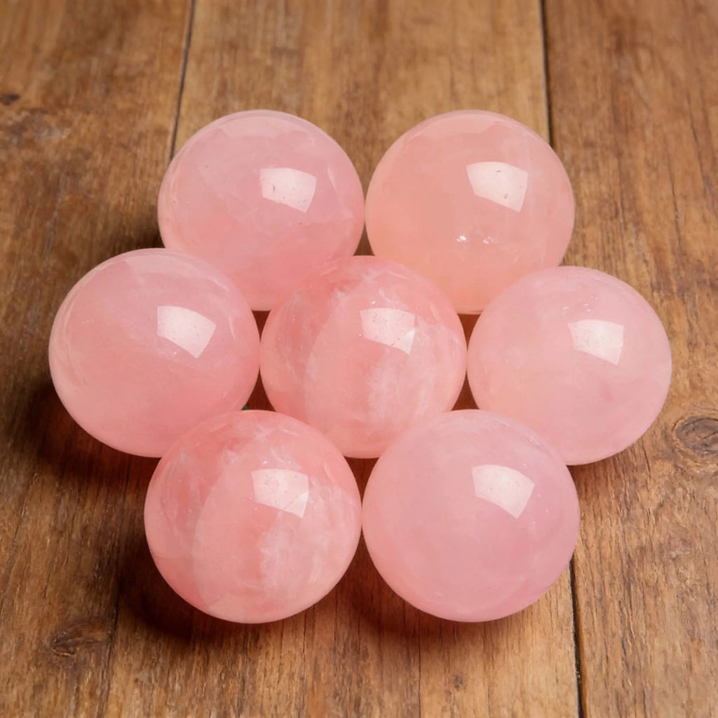 Natural Pink Crystal Sphere | Misty Rose · Love, Harmony & Heart Chakra Energy
