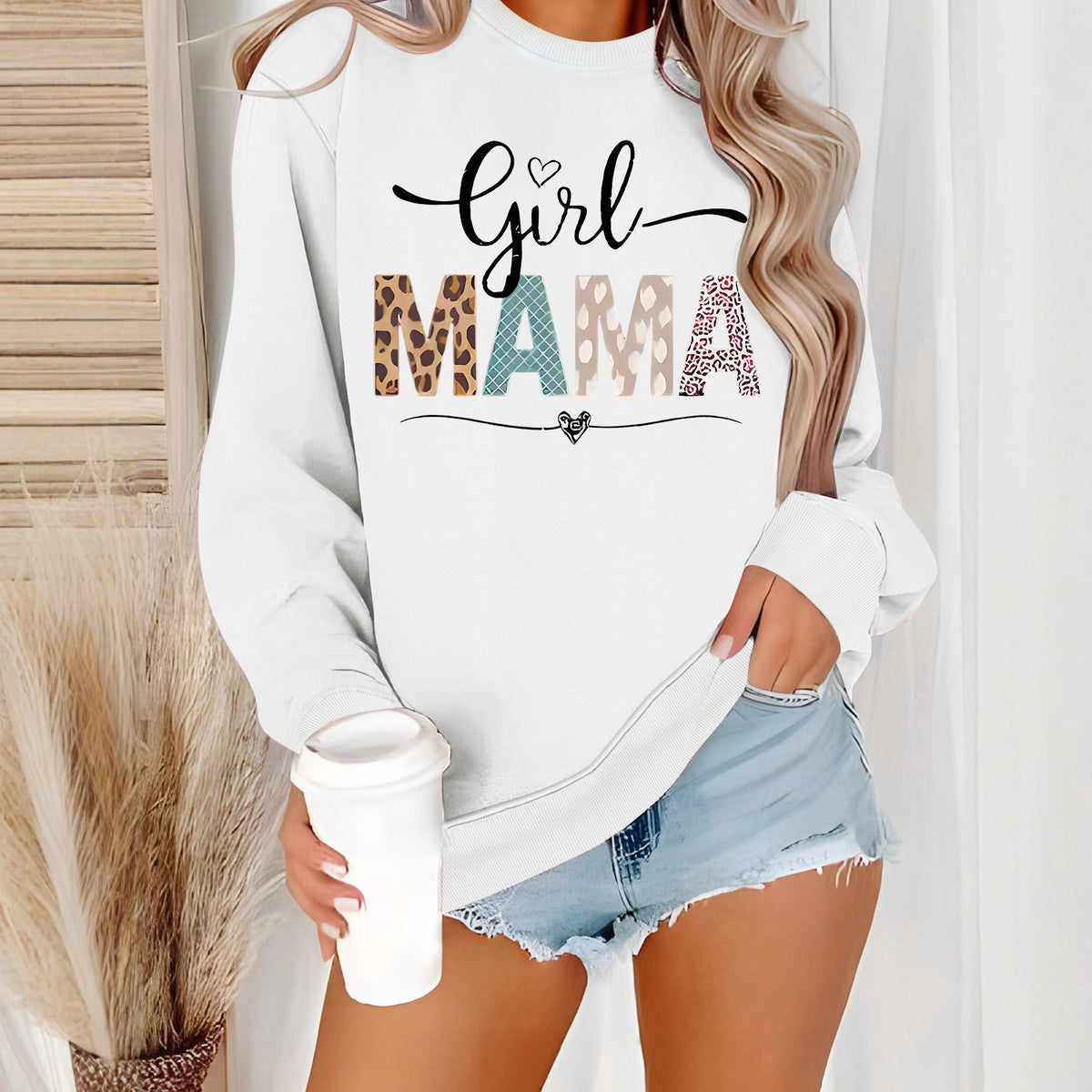 Sweatshirt Mama pattern print