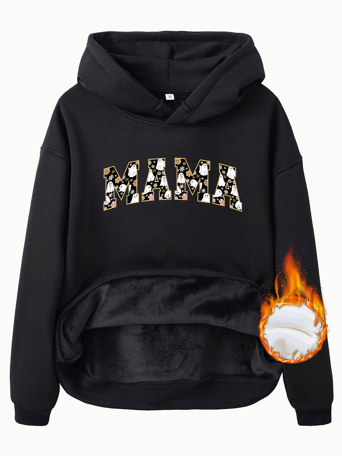 MAMA Ghost-Print Pullover Hoodie