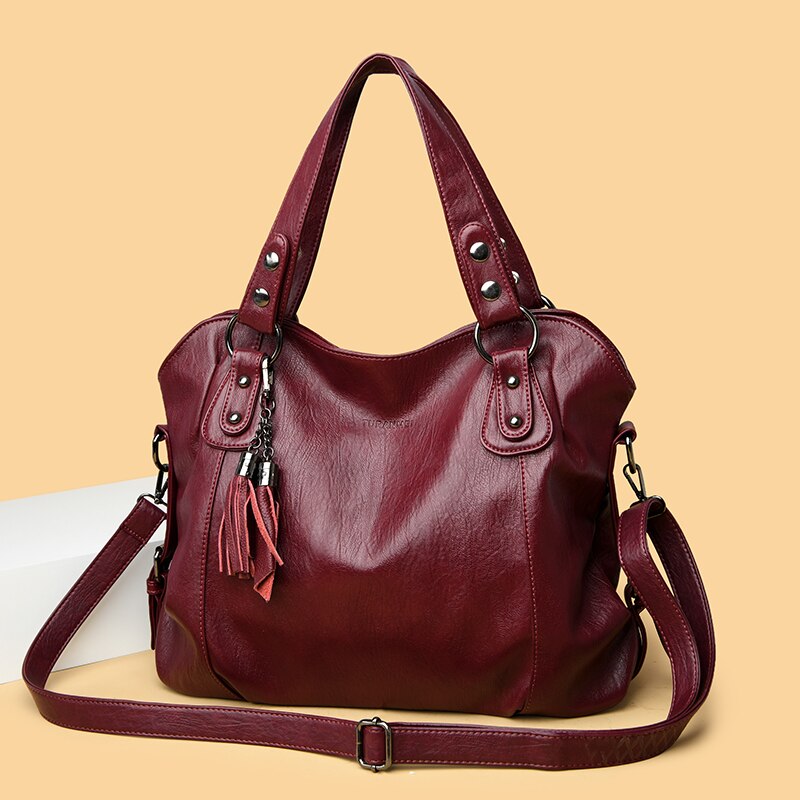 Purses and Handbags Soft Leather Luxury Handbags Women Bags Designer High Quality Casual Tote Female Shoulder Crossbody Bag
