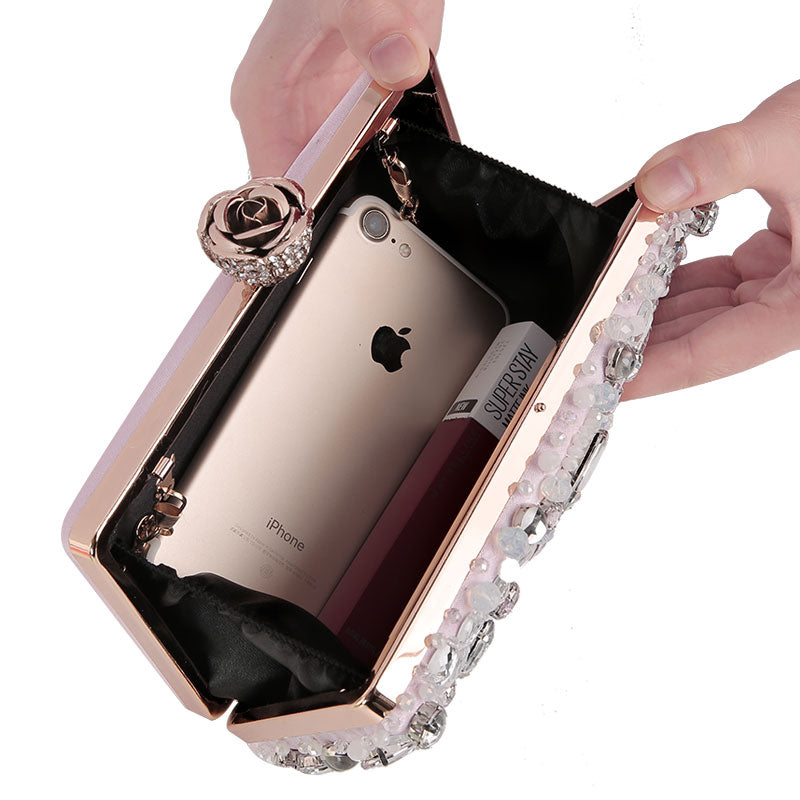 Luxy Moon Women's Evening Clutch Bag Rhinestone Clutch Purse Ladies Hand Bags Wedding Handbags Wallet Party Bag ZD848