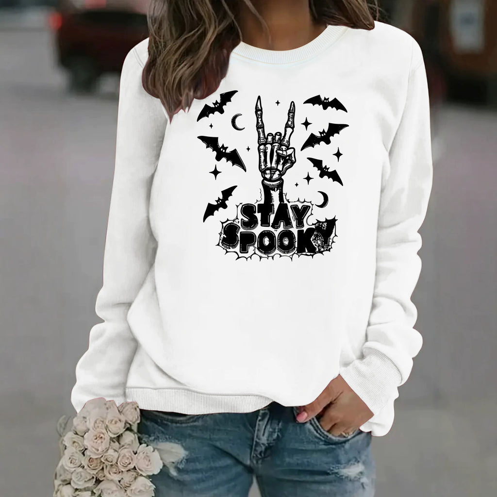 Stay Spooky Skeleton Hand Long Sleeve Shirt