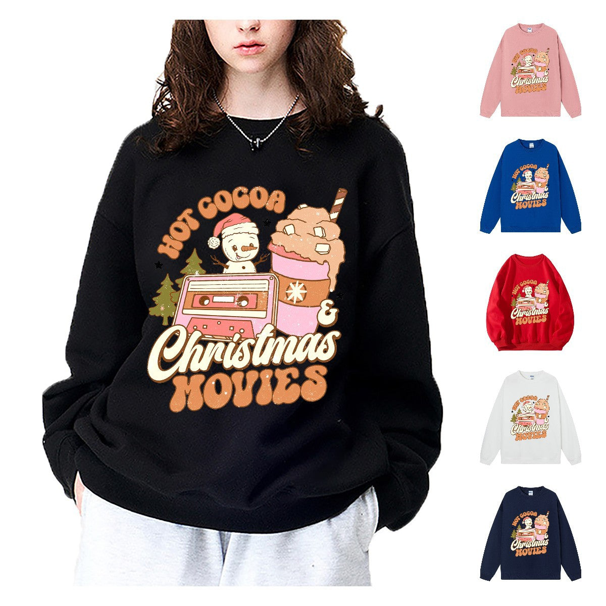 Hot Cocoa & Christmas Movies Sweatshirt