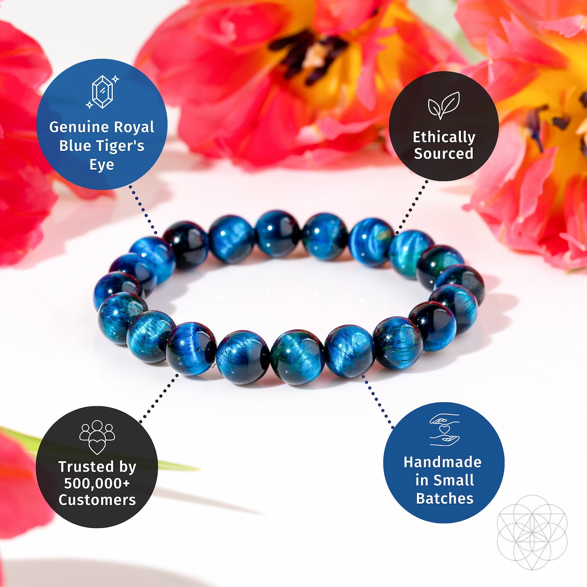 Royal Blue Tiger’s Eye Bracelet | Hawk’s Focus