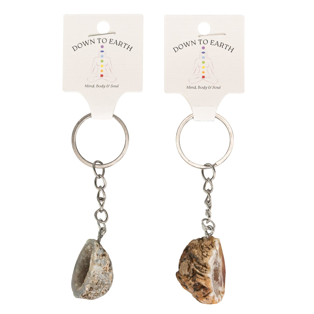 Assorted Crystal Geode Keychain