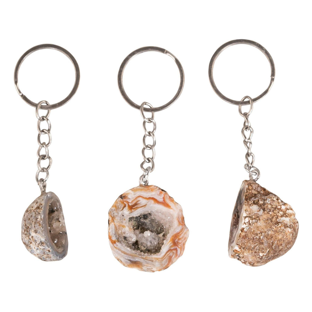 Assorted Crystal Geode Keychain
