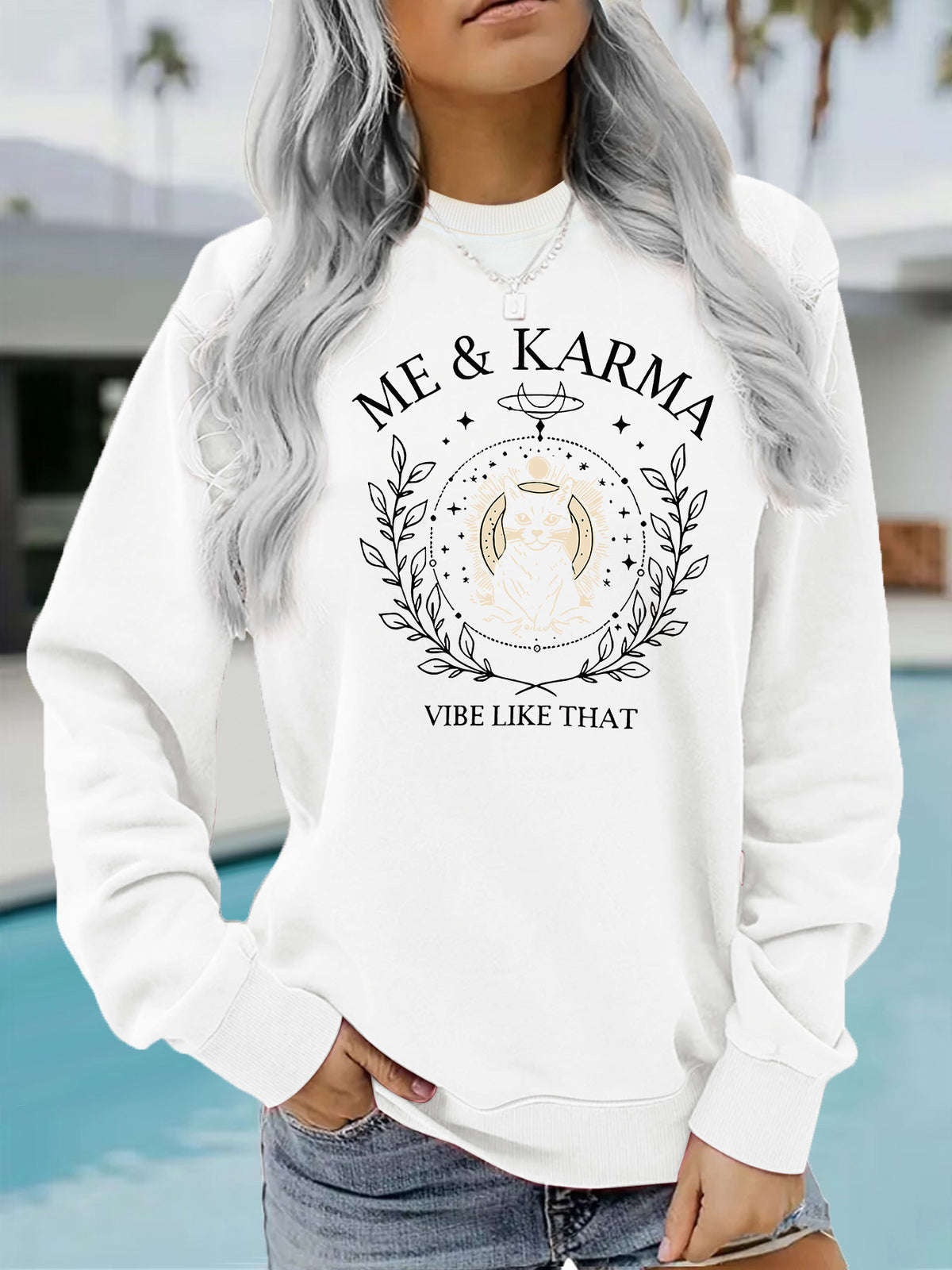 Me & Karma Printed Long Sleeve Shirt