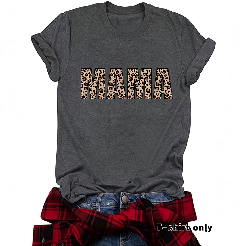 Round neck short sleeved T-shirt MAMA