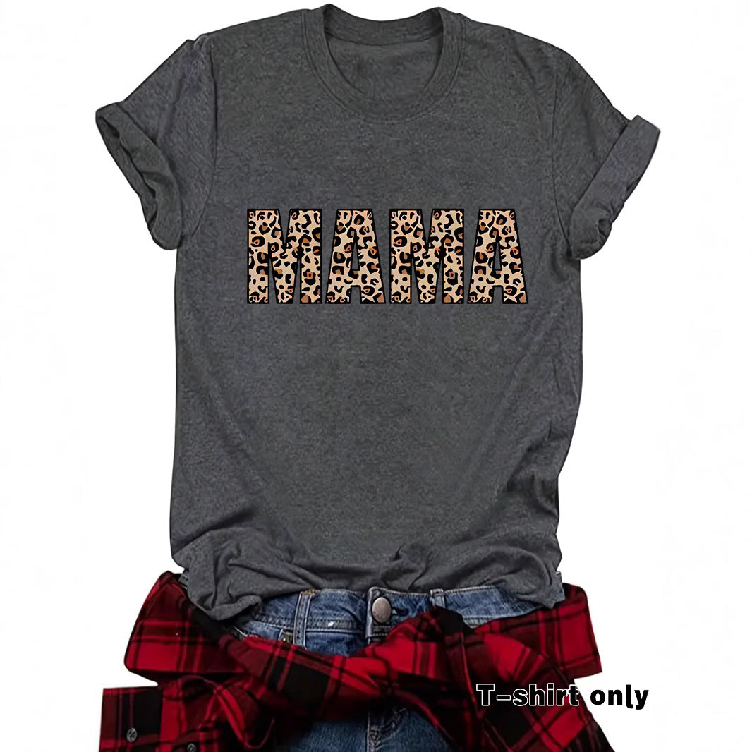 Round neck short sleeved T-shirt MAMA