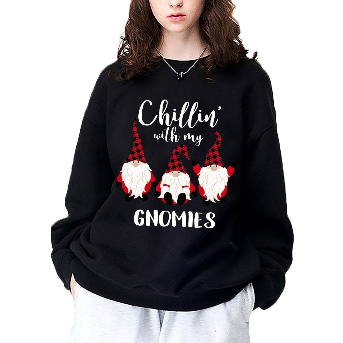 Three Lil Gnomes Christmas Sweatshirt