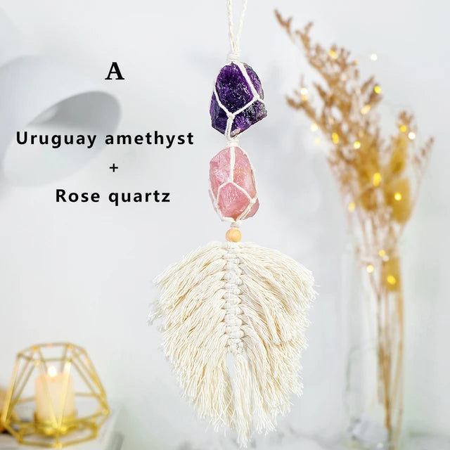 Crystal Woven Hanging Pendant | Car & Window Decor