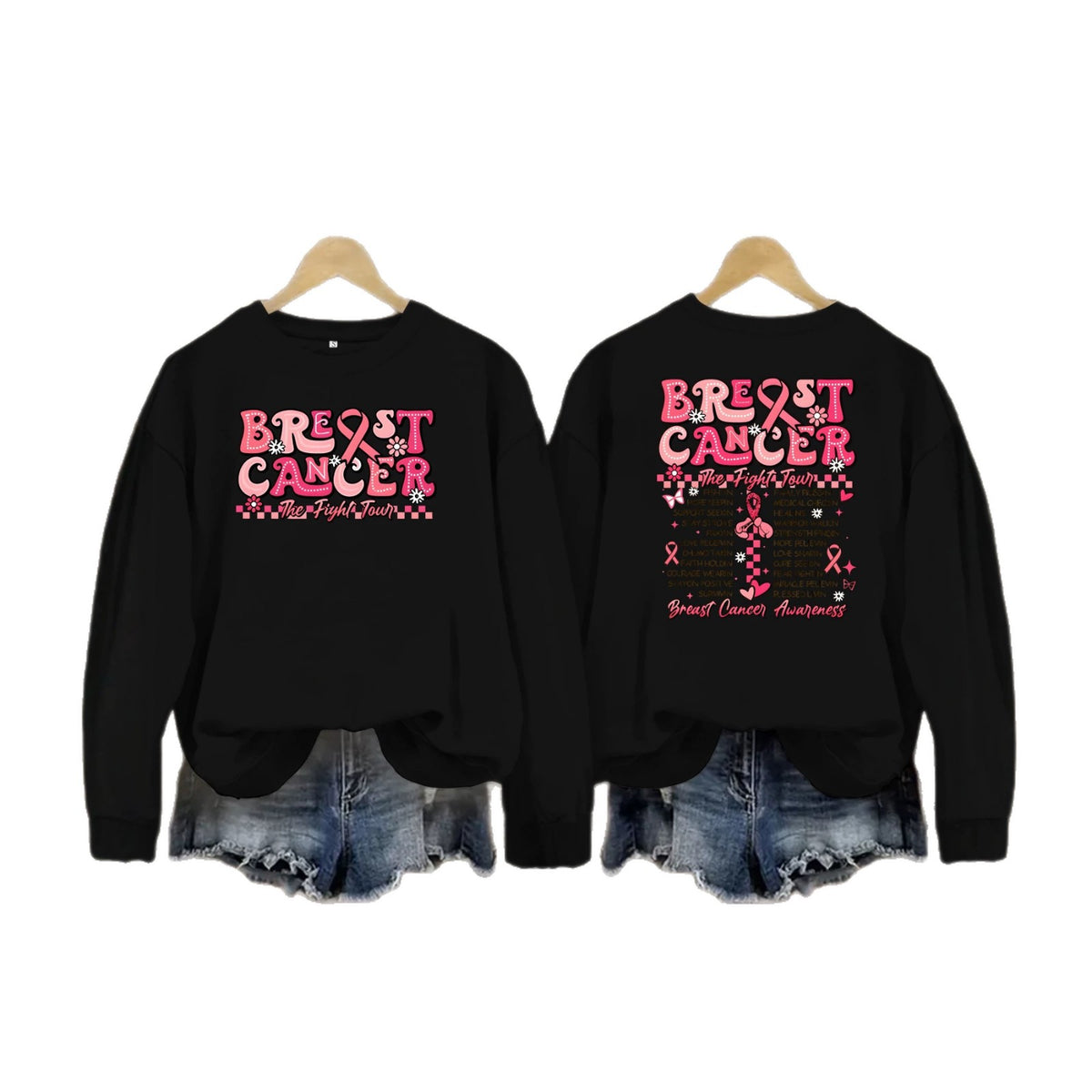 Breast Cancer Awareness Printed Sweatshirt