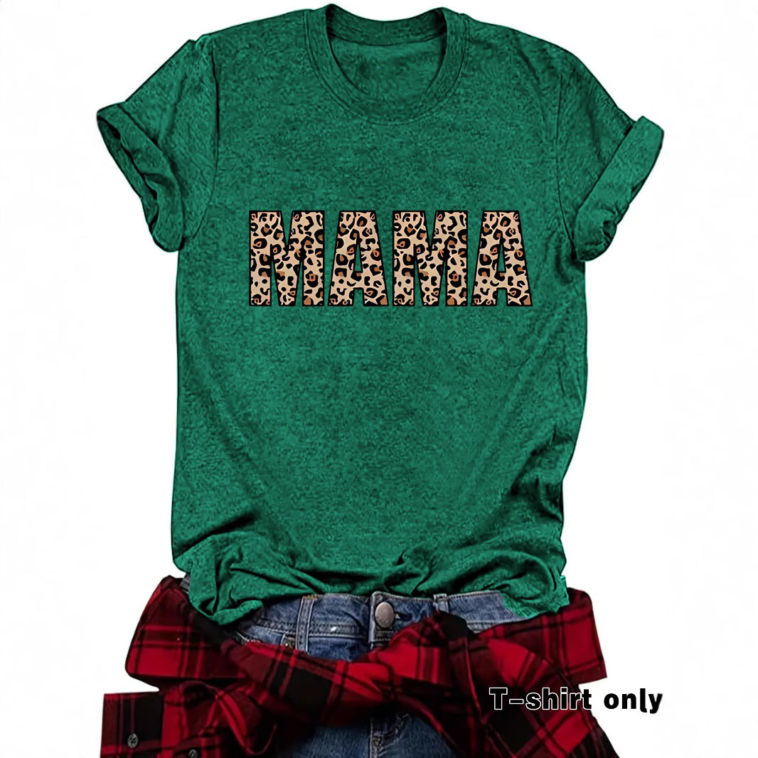 Round neck short sleeved T-shirt MAMA