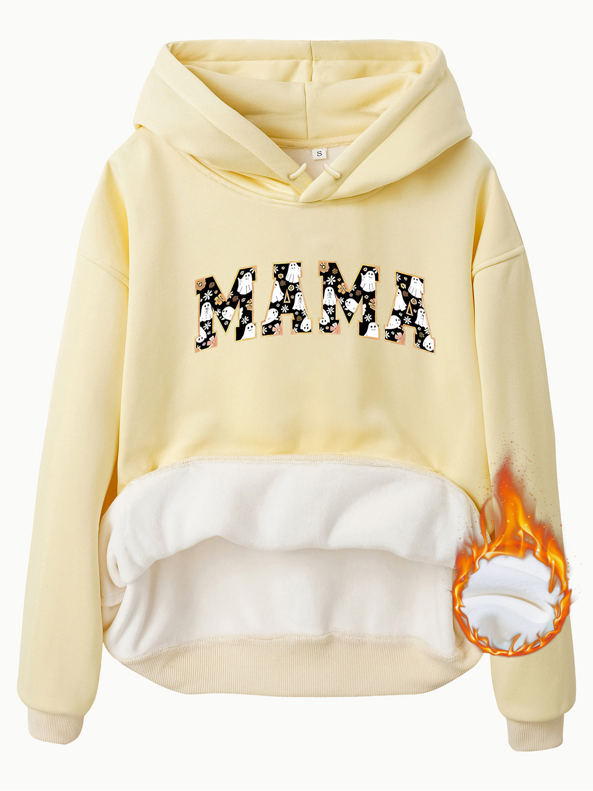 MAMA Ghost-Print Pullover Hoodie