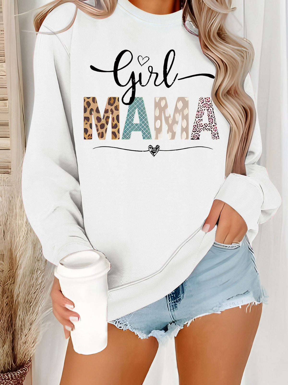 Sweatshirt Mama pattern print