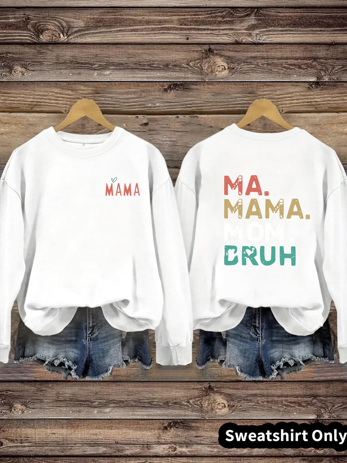 MAMA printed pullover sweatshirt sweatshirt
