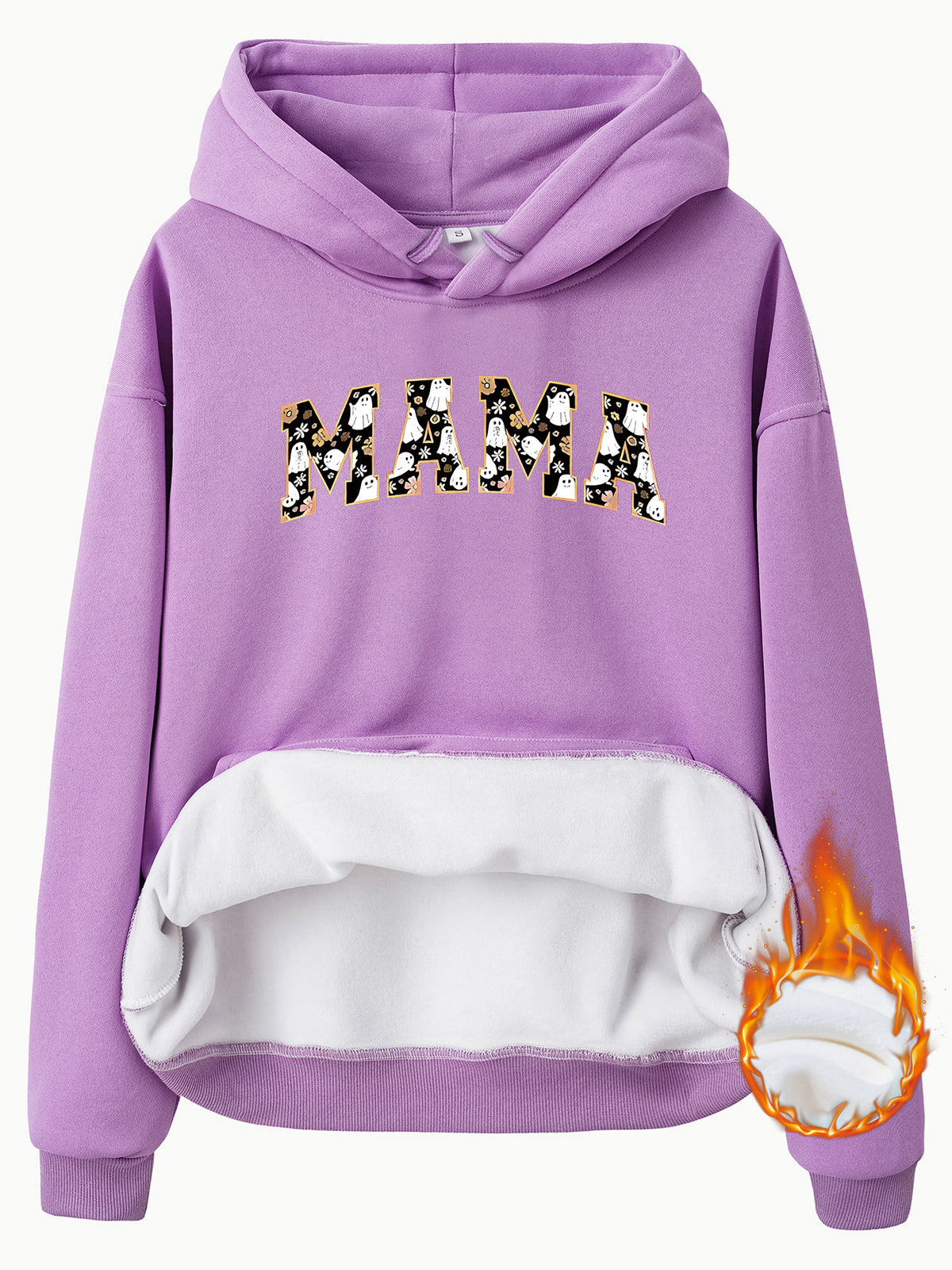 MAMA Ghost-Print Pullover Hoodie