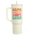 Beige Funny Mom Mama Bruh Slidemate | Slider Tumbler with Handle 40oz
