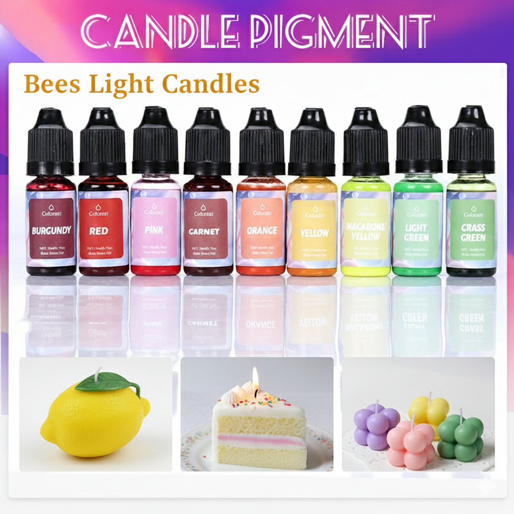 Natural Liquid Candle Pigment Set 24 Rich Colors Dye Colorant