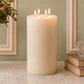6x11" White Beeswax Pillar Candle
