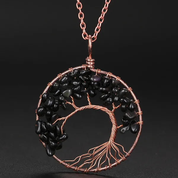 7 Chakra Tree of Life Pendant Necklace