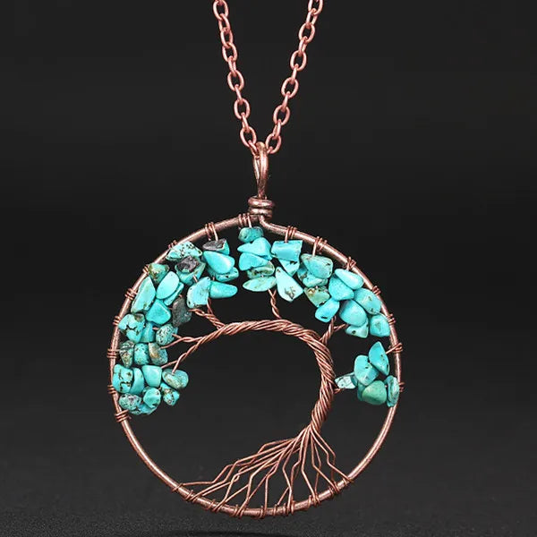 7 Chakra Tree of Life Pendant Necklace