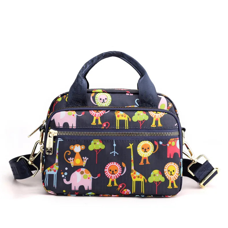 Whimsy Trail Small Printed Nylon Crossbody Bag