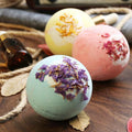 Aromatherapy Essential Oil Bath Salt Balls with Dried Flowers