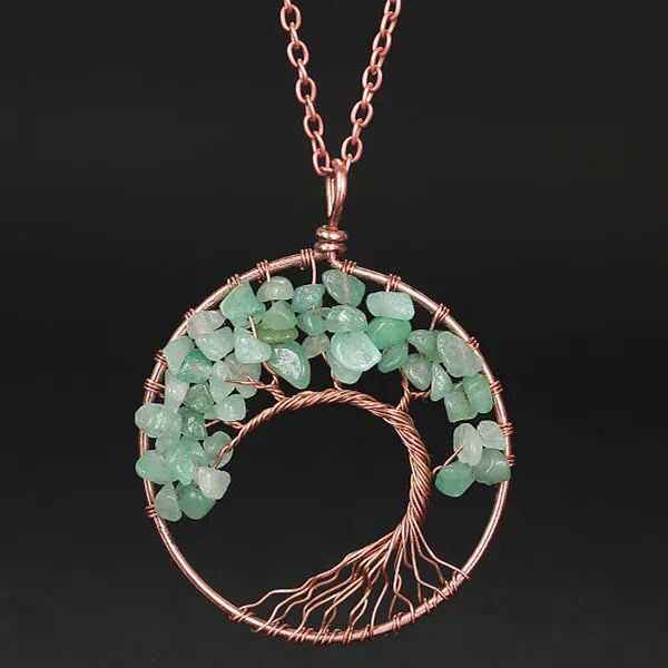 7 Chakra Tree of Life Pendant Necklace