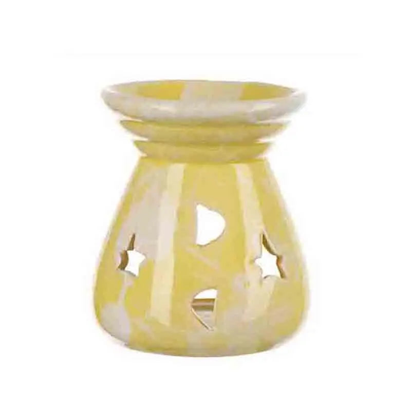 Ceramic Aromatherapy Essential Oil Burner — Candle-Powered Wax Melt Lamp