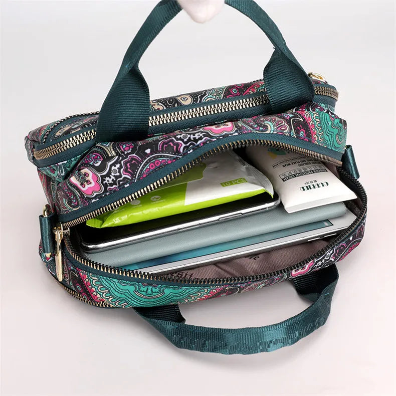 Whimsy Trail Small Printed Nylon Crossbody Bag