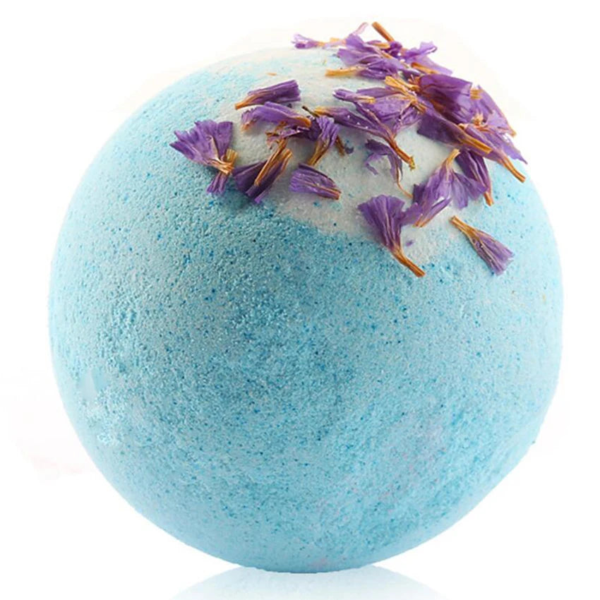Aromatherapy Essential Oil Bath Salt Balls with Dried Flowers