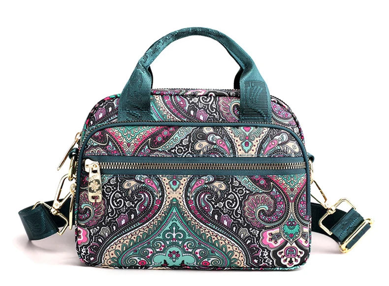Whimsy Trail Small Printed Nylon Crossbody Bag