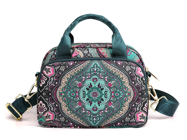 Whimsy Trail Small Printed Nylon Crossbody Bag