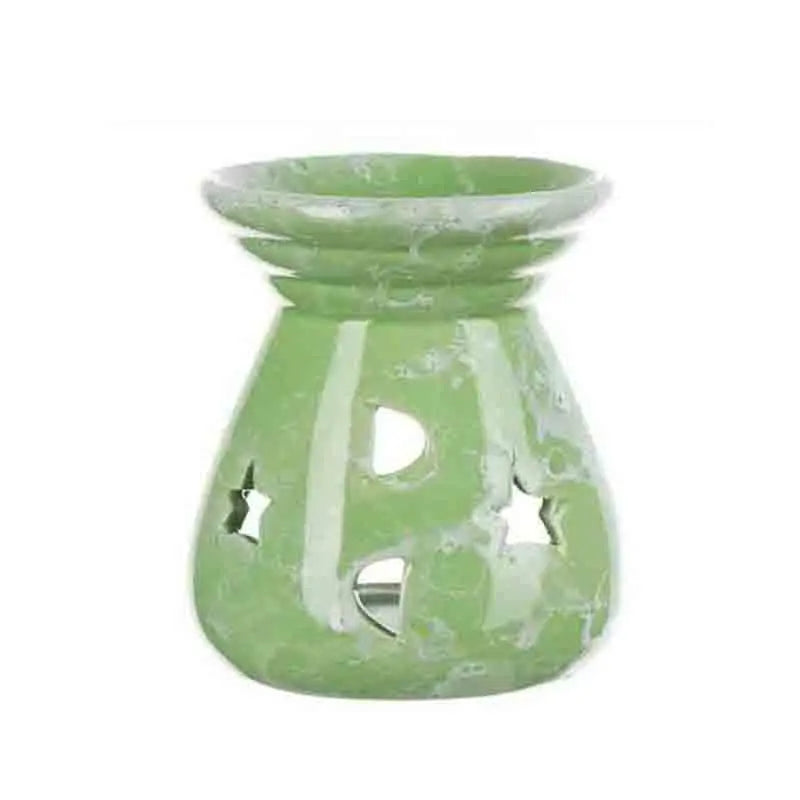 Ceramic Aromatherapy Essential Oil Burner — Candle-Powered Wax Melt Lamp