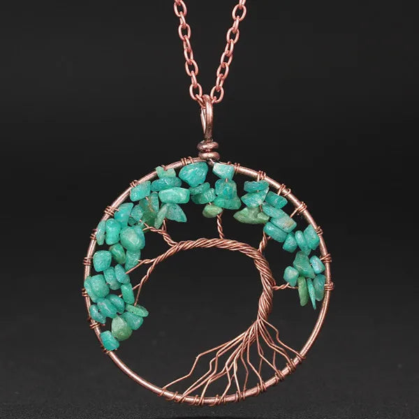 7 Chakra Tree of Life Pendant Necklace