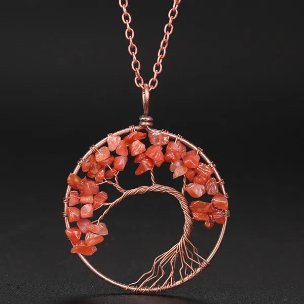 7 Chakra Tree of Life Pendant Necklace
