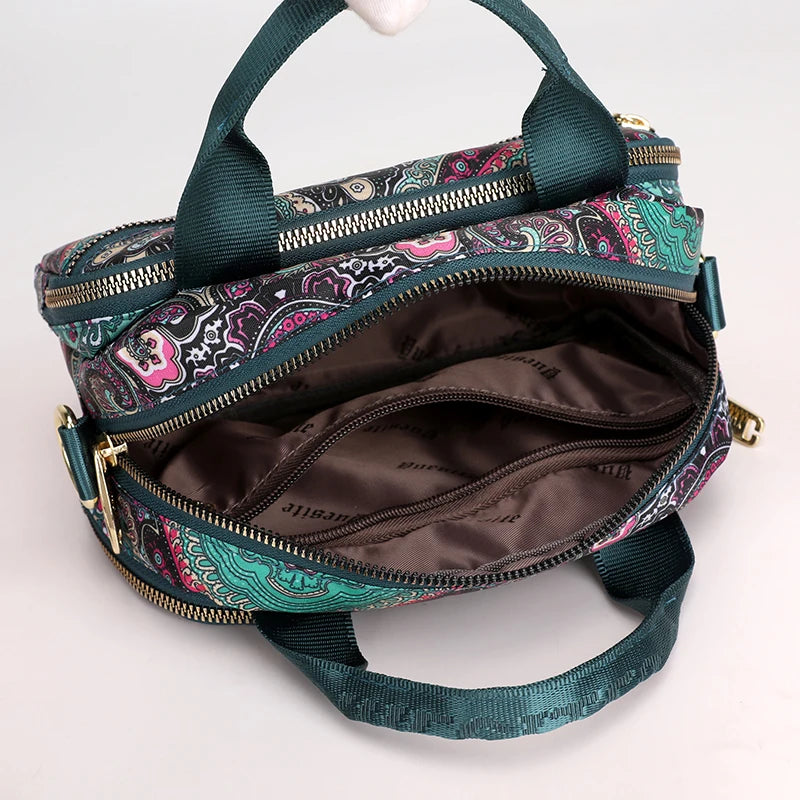Whimsy Trail Small Printed Nylon Crossbody Bag