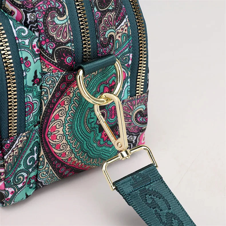 Whimsy Trail Small Printed Nylon Crossbody Bag