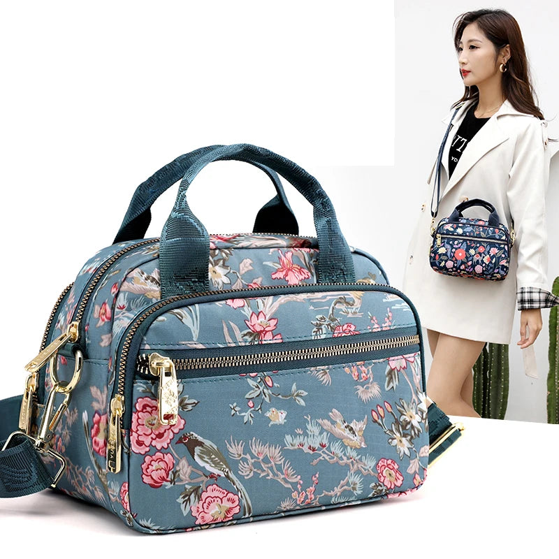 Whimsy Trail Small Printed Nylon Crossbody Bag