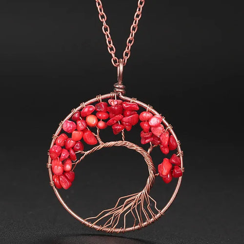 7 Chakra Tree of Life Pendant Necklace