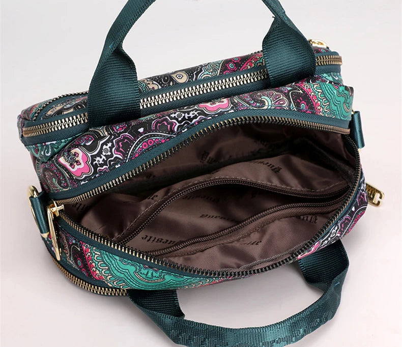 Whimsy Trail Small Printed Nylon Crossbody Bag