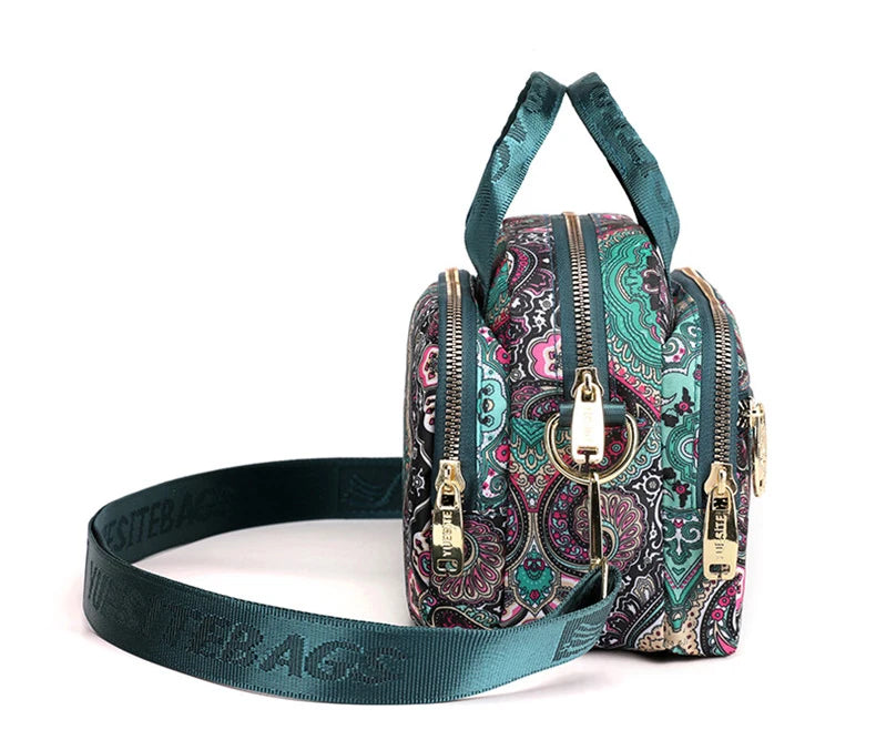 Whimsy Trail Small Printed Nylon Crossbody Bag